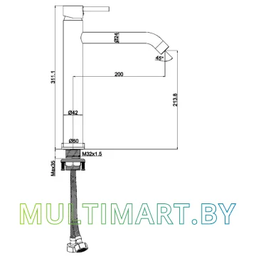 Смеситель Maxonor Pure Life PL1187 картинка 5